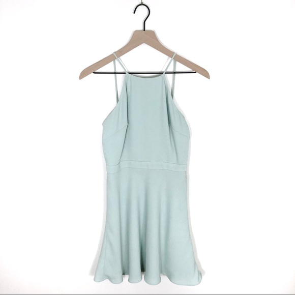 J. Crew Dresses & Skirts - J.Crew Mint Halter Chiffon Mini Sheath Dress